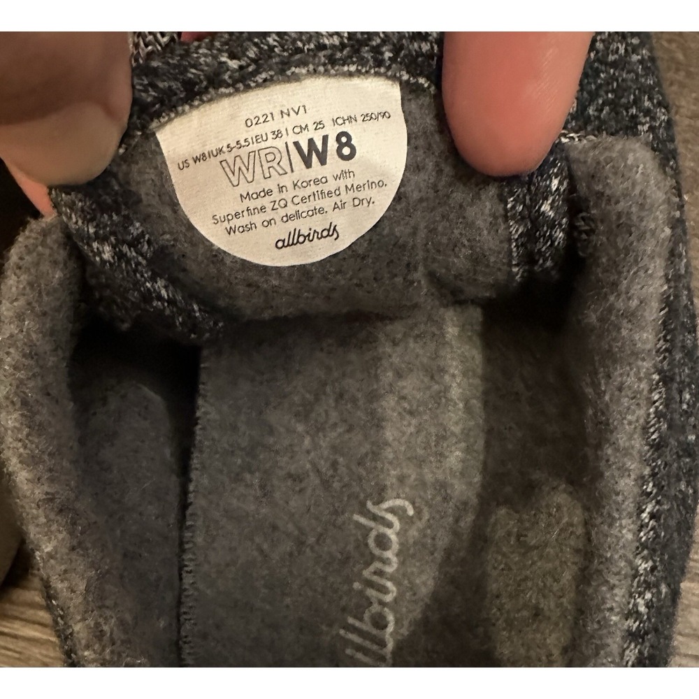 Allbirds Womens WR Wool Runners Gray Wool Casual Shoes Sneakers Lace Up Size 8 - Picture 5 of 5